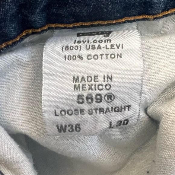 Levi’s Blue Loose Straight Fit 569 Jeans B17/23 - Picture 9 of 13